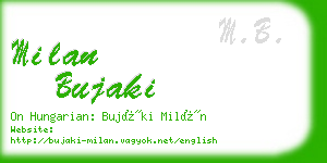 milan bujaki business card